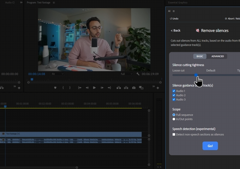 Adobe Premiere Pro 전용 AI 기반 비디오 편집기