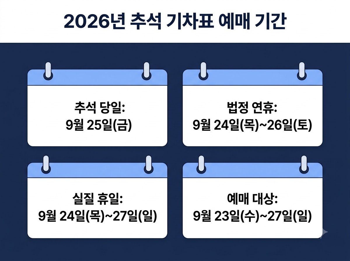 2026 Chuseok train ticket schedule 202608251036