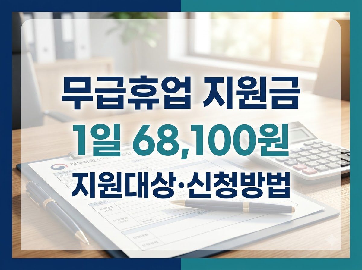 무급휴업 근로자 생활지원비 2026 | 지원대상·금액(1일 68,100원)·신청방법 총정리 1 2026년 무급휴업 근로자 지원금 대상과 1일 68,100원 신청방법 정리