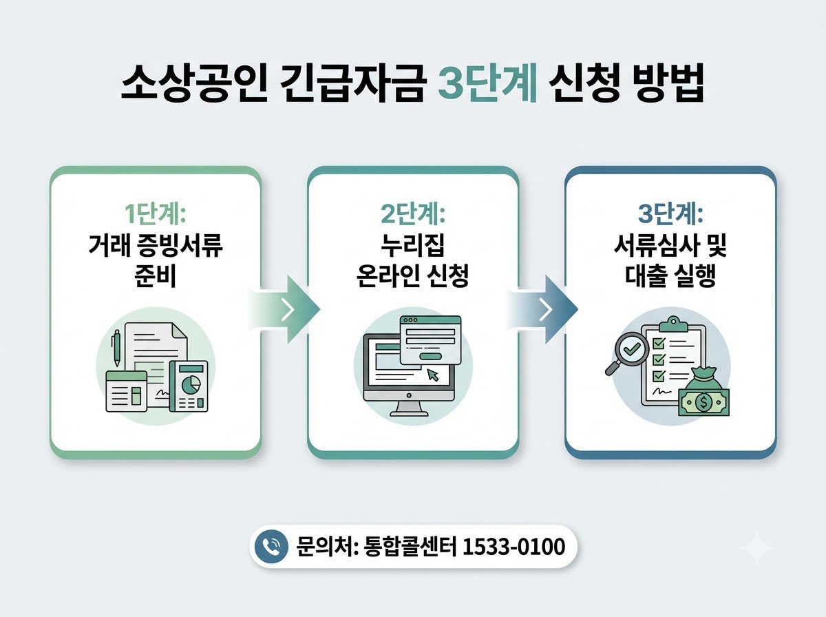 소상공인 긴급자금 3단계 신청 방법 202608221305