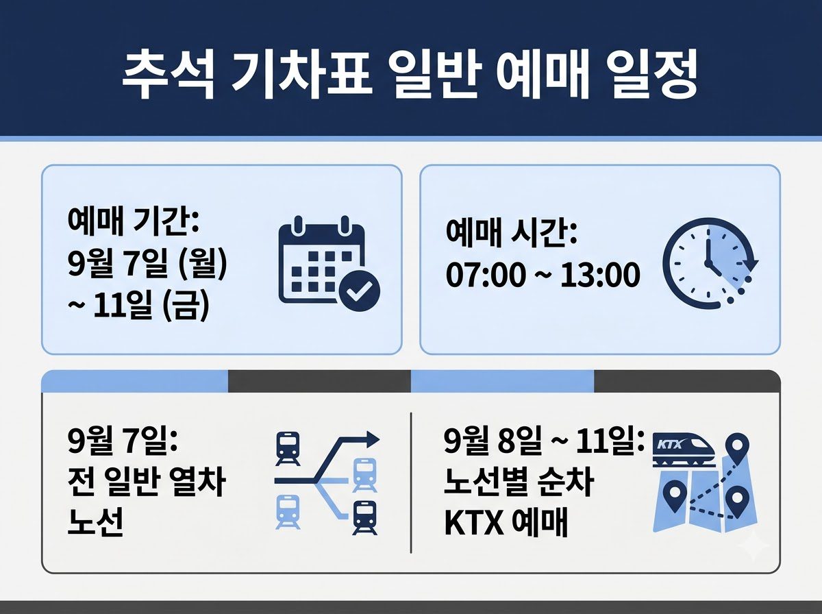 추석 기차표 예매 일정 202608251036