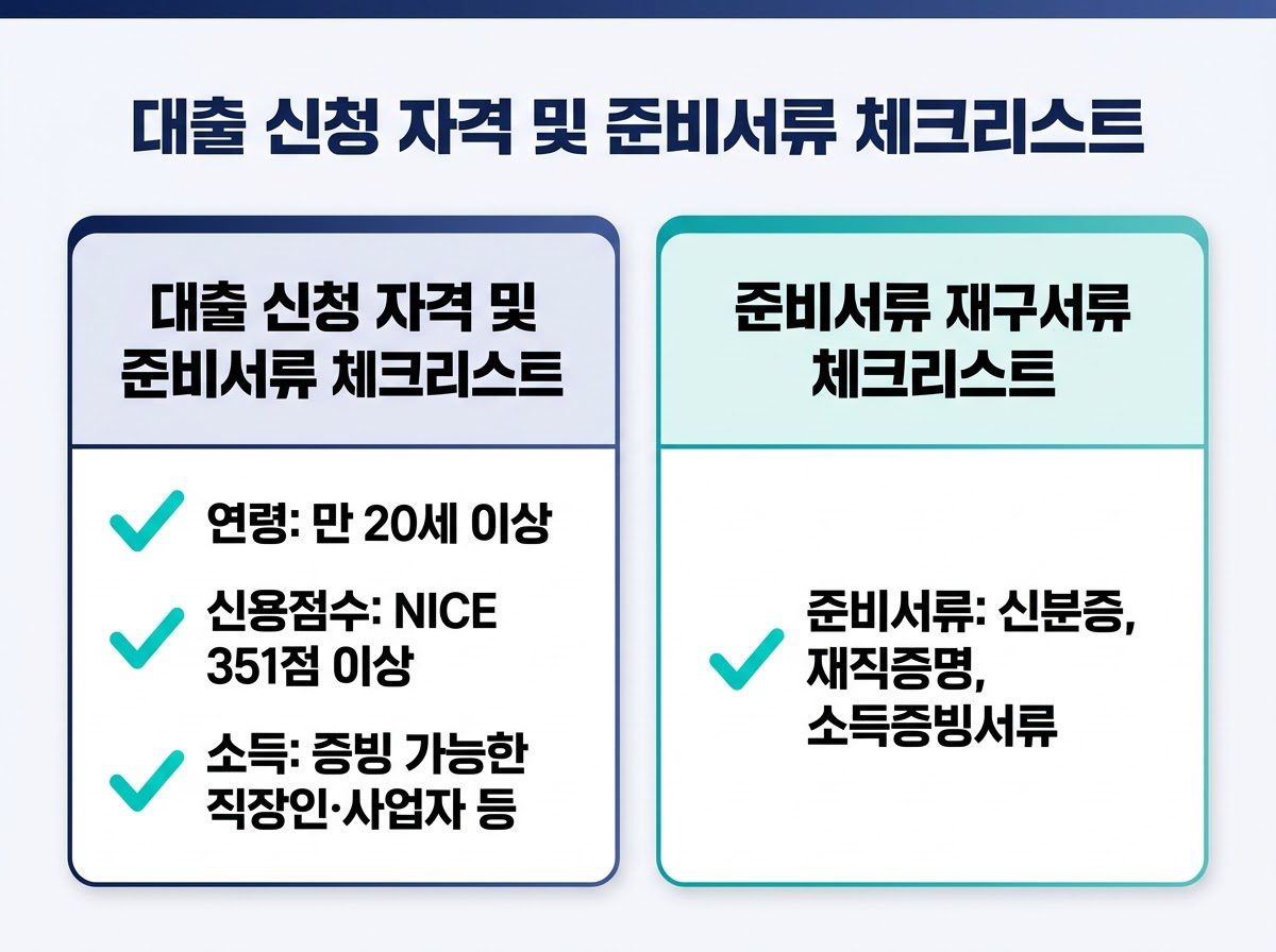 대출 신청 자격 및 준비서류 202609051120