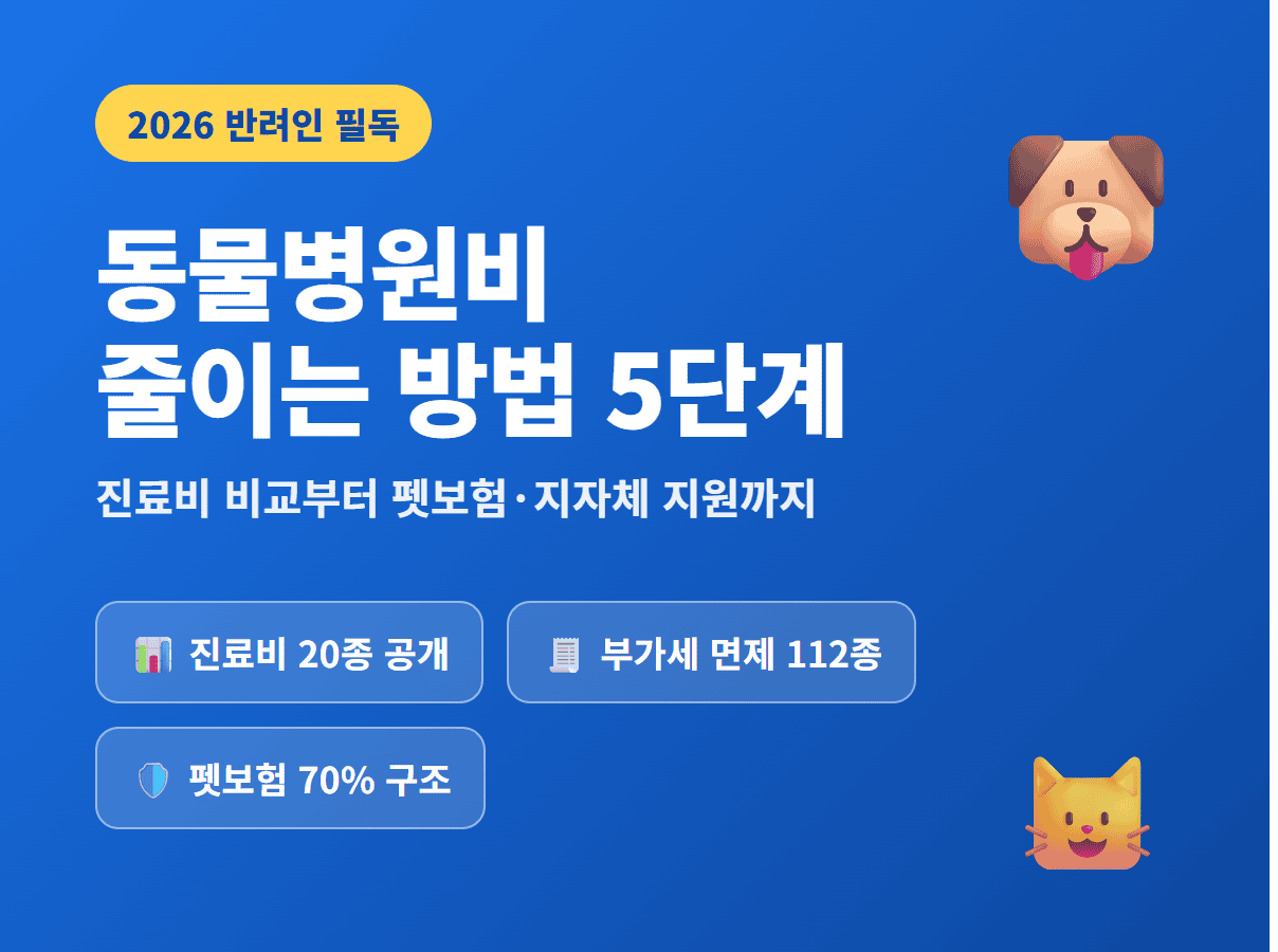 동물병원비 줄이는 방법 5단계 썸네일