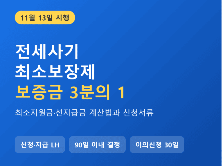 전세사기 최소보장제 보증금 3분의 1 썸네일