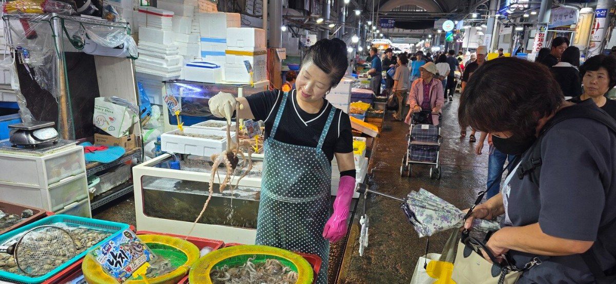 온누리상품권 개편 혜택 사용처인 전통시장 수산물 가게